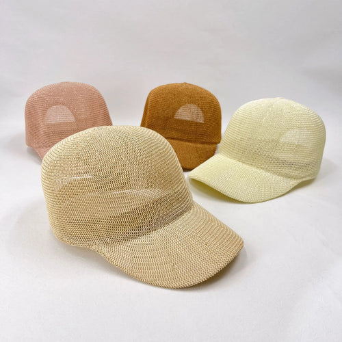 Adjustable Korean Style Knitted Hollow Out Baseball Cap