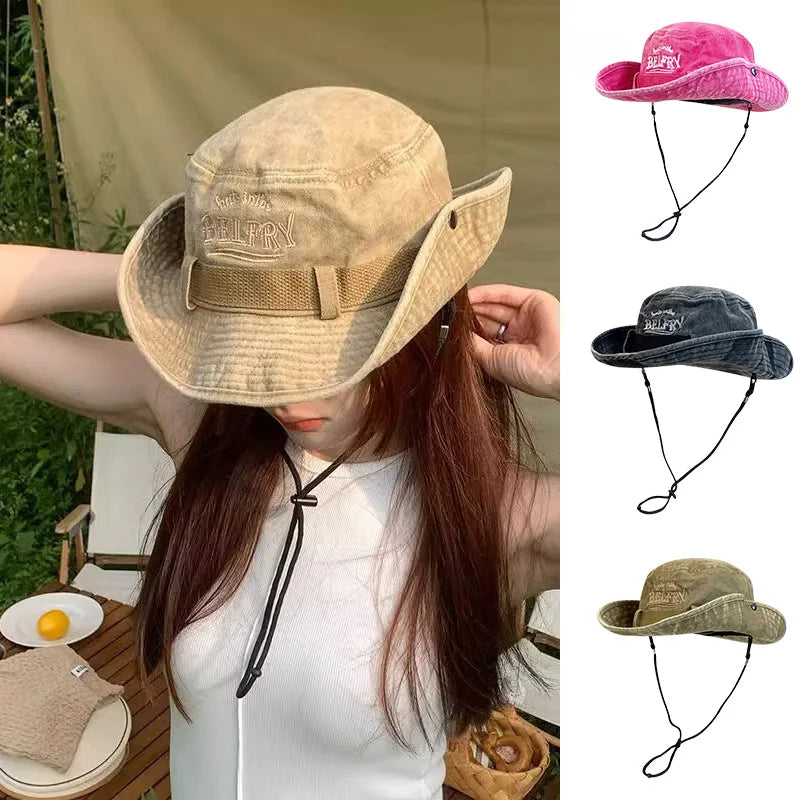 Vintage Washed Western Bucket Hats