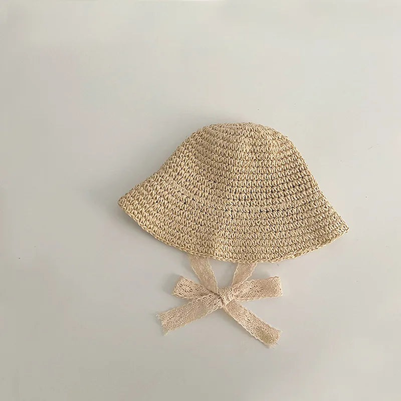 Korean Style Straw Hat For Little Girls