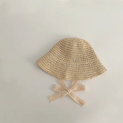 Korean Style Straw Hat For Little Girls