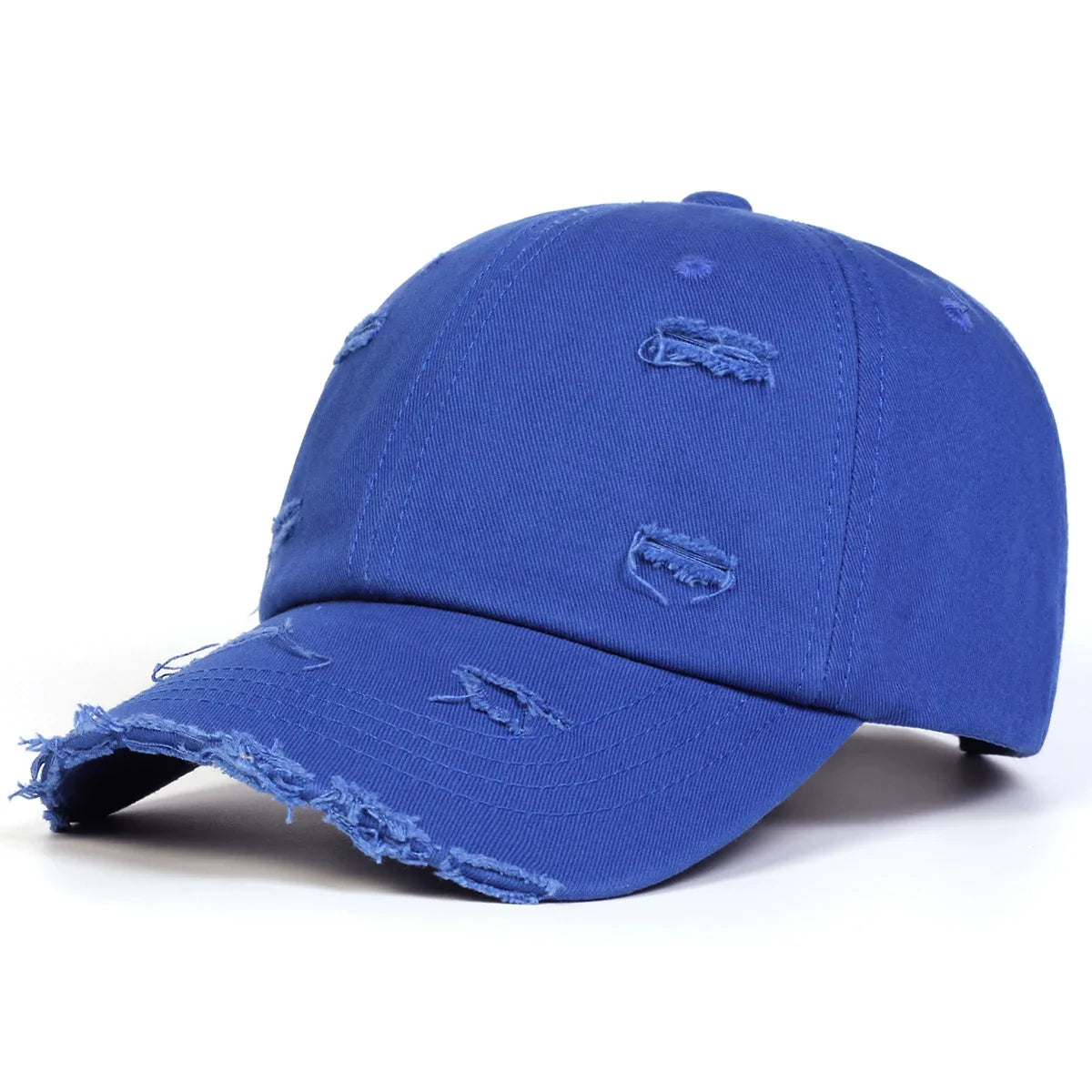 Unisex Ripped Denim Washed Baseball Caps Spring Autumn