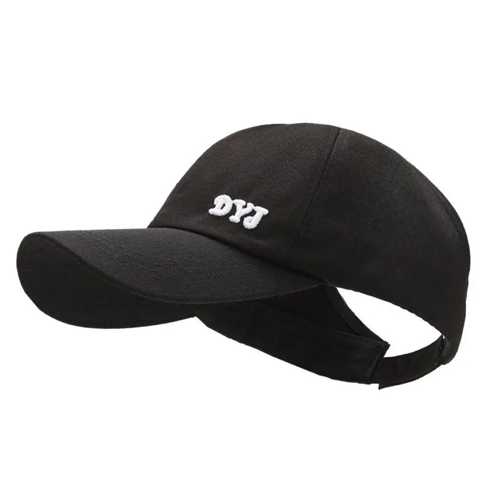 Adjustable Cotton Ponytail Hat With Ponytail Hole Baseball Caps