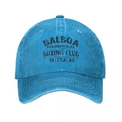 Vintage Balboa Boxing Club Movie Philly Baseball Cap Men Women Distressed Denim