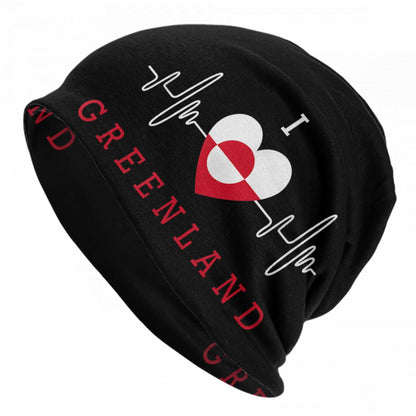 Greenland Coat Of Arms Polar Bear Blue Bonnet Hats Autumn Winter For Men Women