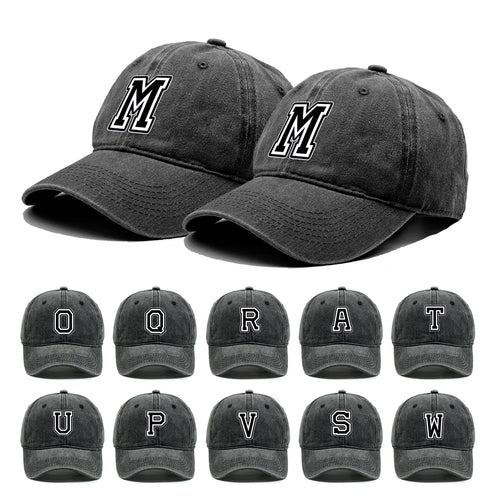 Popular Letters Print Baseball Caps Black Hat Gift Golf Dad Hat