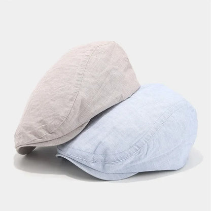 Four Seasons Cotton Solid Newsboy Caps Flat Cap