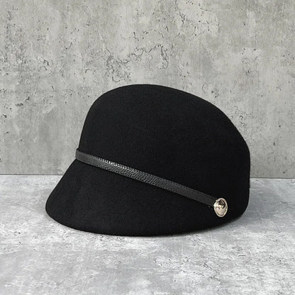 Autumn/Winter 100% Wool Hat For Women Soft Felt Hat - British Retro French