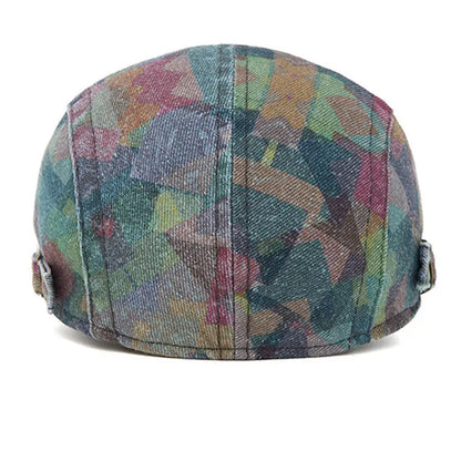 Four Seasons Cotton Print Newsboy Caps Flat Cap