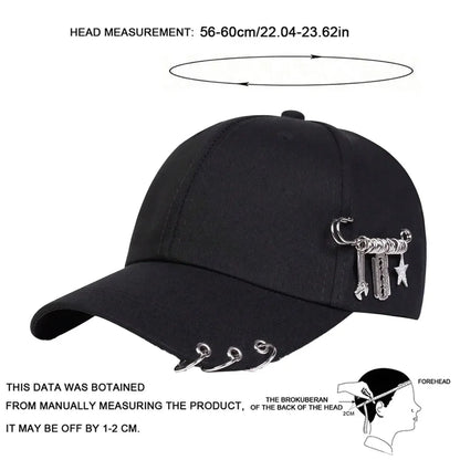 Unisex Personalized Iron Ring Baseball Caps Spring Autumn