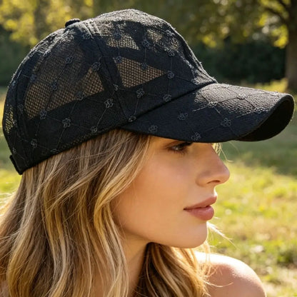 Lace Flower Embroidery Summer Baseball Cap