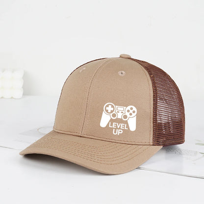 Gaming Controller “Level Up” Printed Baseball Cap