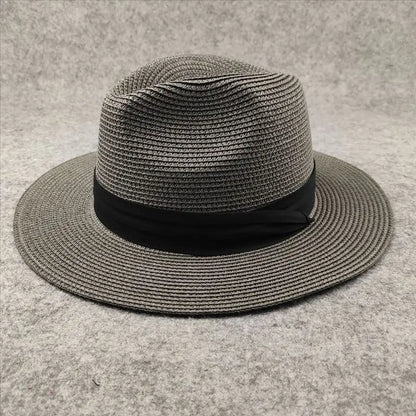 Extra Large Panama Straw Hat Summer Wide Brim UV Protection Adjustable