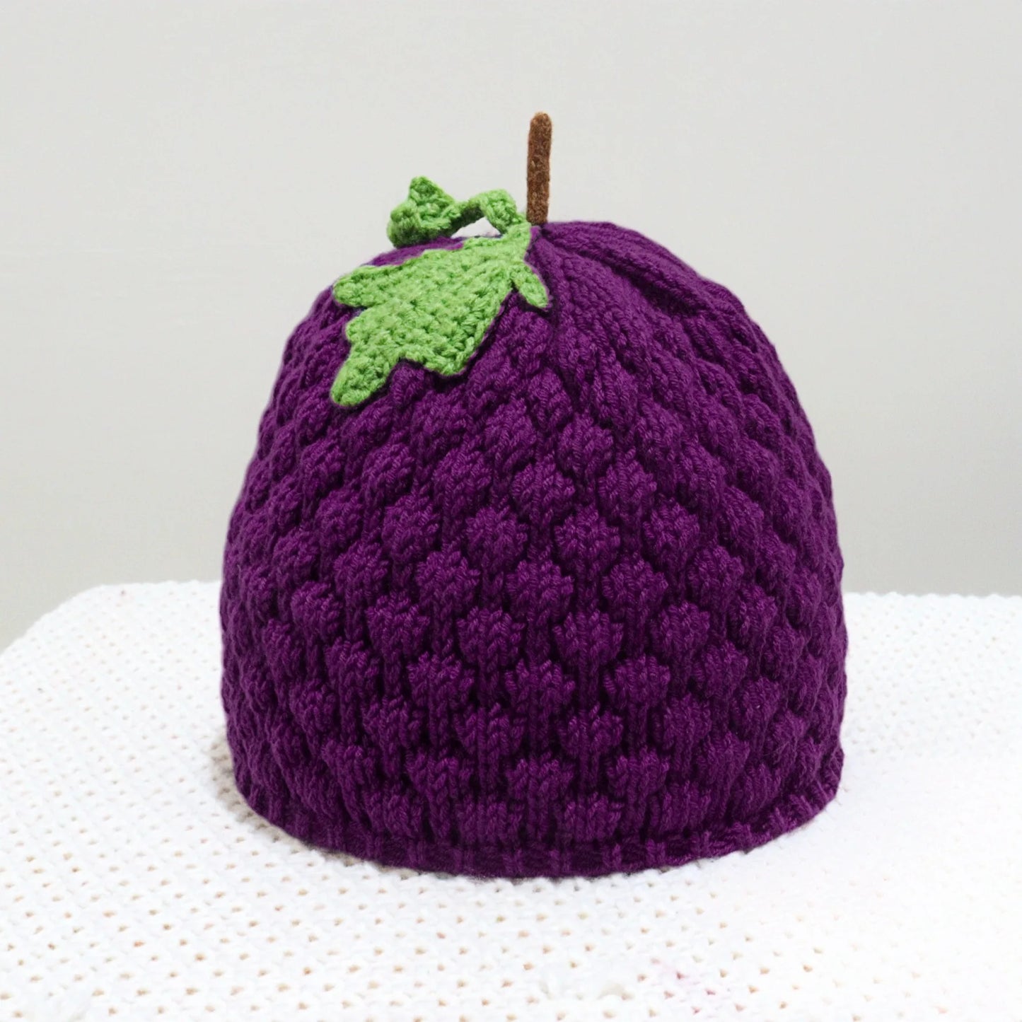 Warm Knitted Fruit Shaped Hat Apple/ Strawberry/ Pineapple/ Grape 4 Colors Optional
