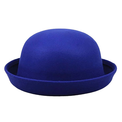 Top Cap Solid Color Women Girl Fashion Polyester Fedora Hats