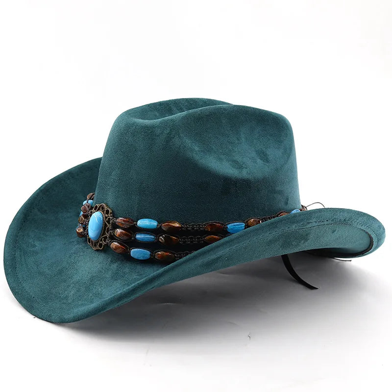 Suede Horse Riding Western Cowboy Hat For Men And Women Outdoor