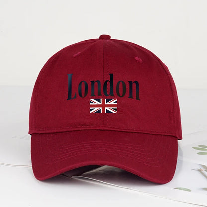 London Union Jack Print Baseball Cap British Vintage Minimalist Style Daily Commute City Stroll
