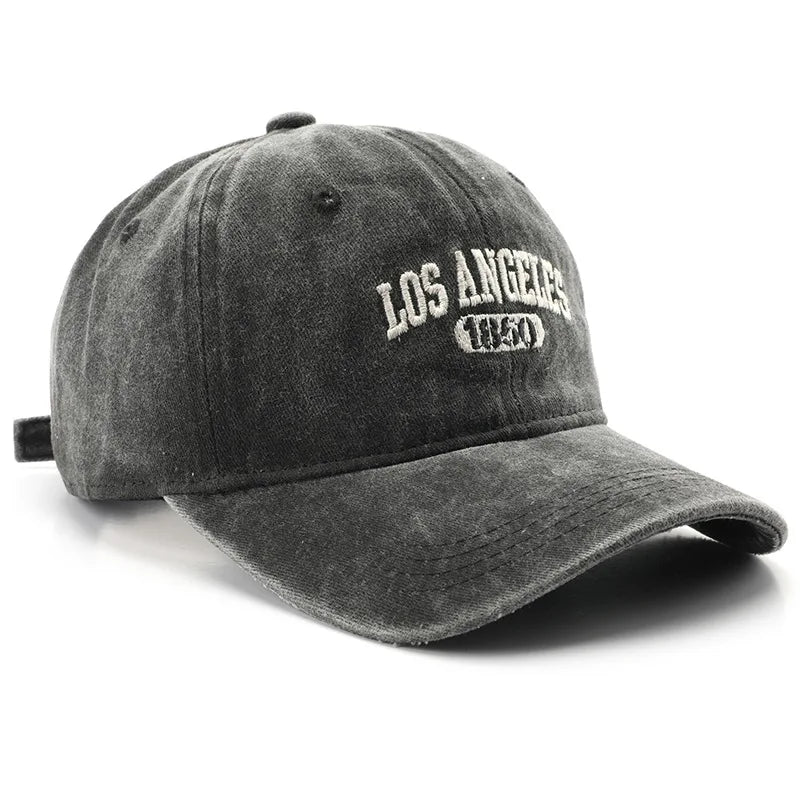 Personality Female Wash Do Old Letter Embroidery Los Angeles 1850 Cap Outdoor Male Sports Baseball Cap