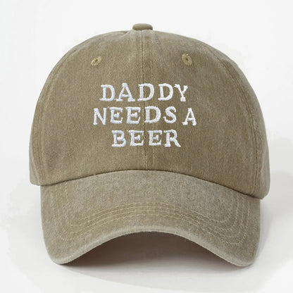 Daddy Needs A Beer Baseball Cap for Men Women