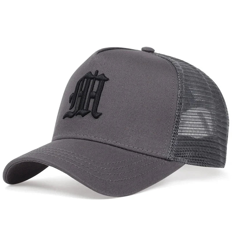 Unisex M Letter Embroidery Baseball Net Caps Hip Hop Cap Spring Summer