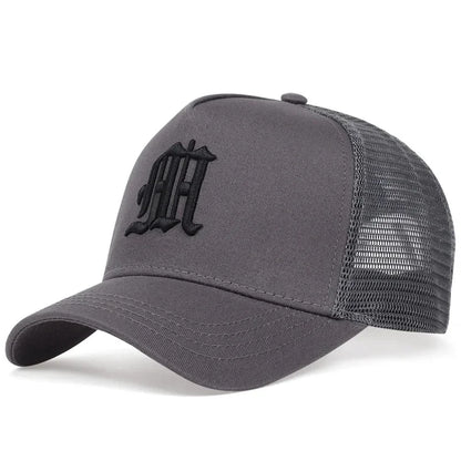 Unisex M Letter Embroidery Baseball Net Caps Hip Hop Cap Spring Summer
