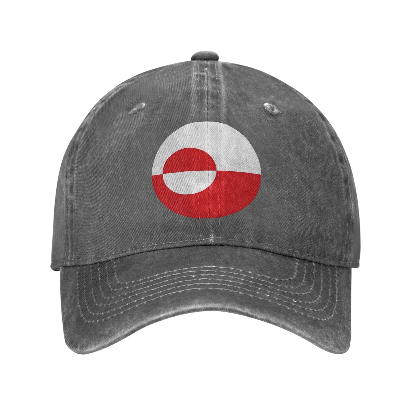 Summer Greenland Baseball Cap Sun Adjustable Print Washed Trucker Hat Men