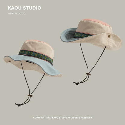 Spring Summer Versatile Sun Parent-child Bucket Hat Men Women