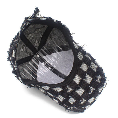 Plaid Baseball Cap Men Women Outdoor Sport Caps
