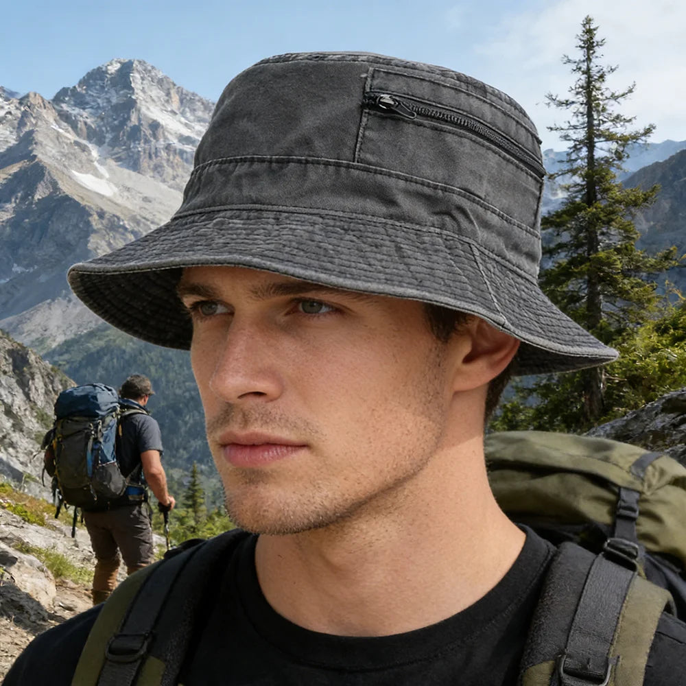 Spring Summer Washed Cotton Mesh Breathable Bucket Hats