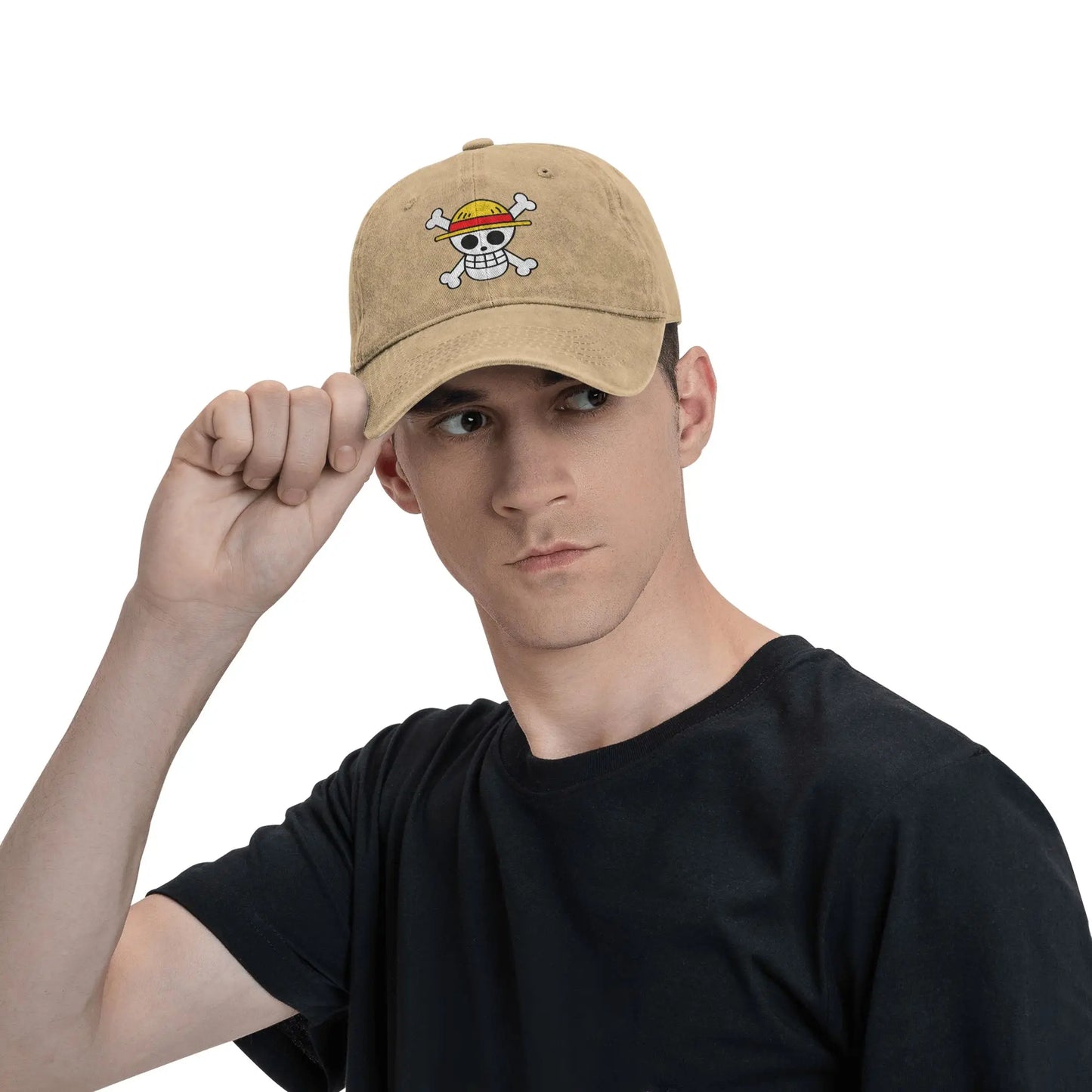 Ones Pieces Baseball Caps Retro Distressed Washed Snapback Hat