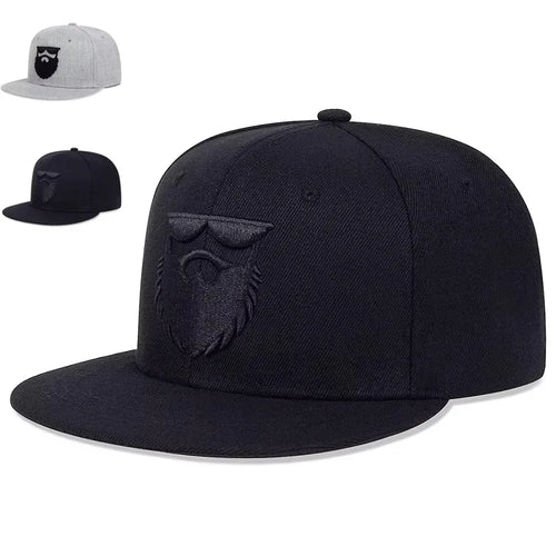 Unisex Beard Old Men Embroidery Hip-Hop Hats Spring Autumn