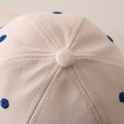 Children Embroidery Baseball Cap Solid Color Duck Tongue Cap
