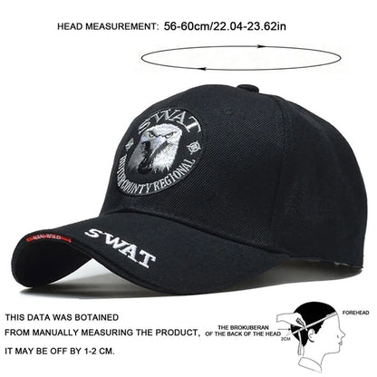 1piece Unisex SWAT Eagle Embroidered Baseball Cap