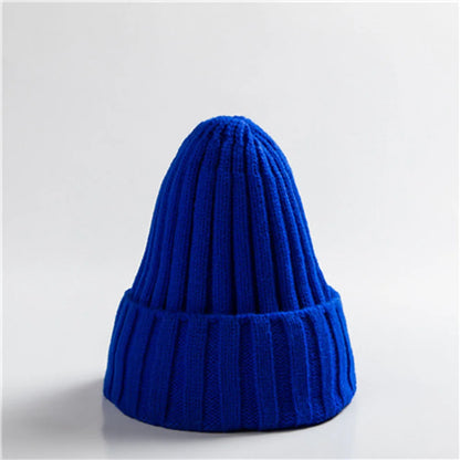 Knitted  Solid Edge Curl Colored Woolen Men's And Women's