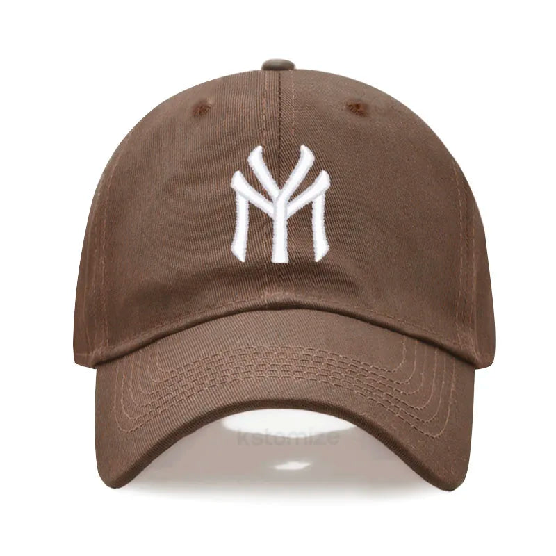 Letter MY Embroidery Baseball Cap Women Men Adjustable