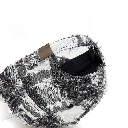 Harajuku Distressed Patchwork Baseball Cap