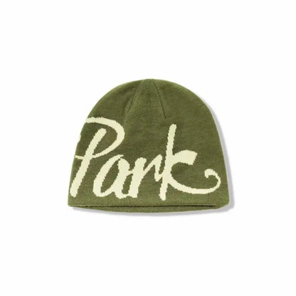 Color Block Letter Wool Knitted Hats Autumn And Winter New Warm