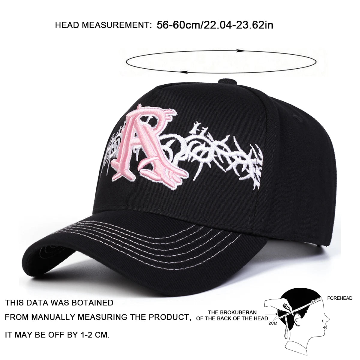 Unisex R Cross Embroidery Baseball Caps Spring Autumn Outdoor Adjustable Casual Hats Sunscreen Hat Sports Cap
