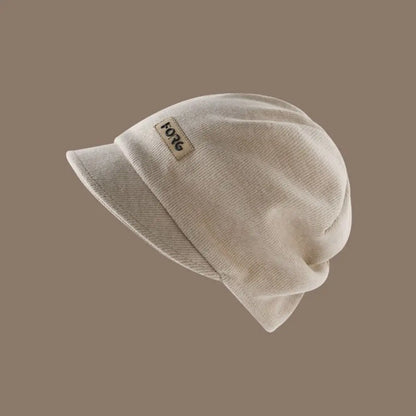 Versatile Soft Knitted Hat Elastic Thickened Peaked Cap