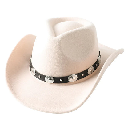 White Cowboy Hat New Jazz Top Cowboy Head Accessories Cowboy Hat
