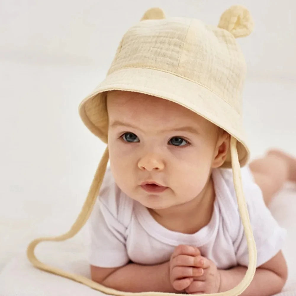 Muslin Cotton Baby Hat Summer Infant Cap Soft Baby Sun Hats