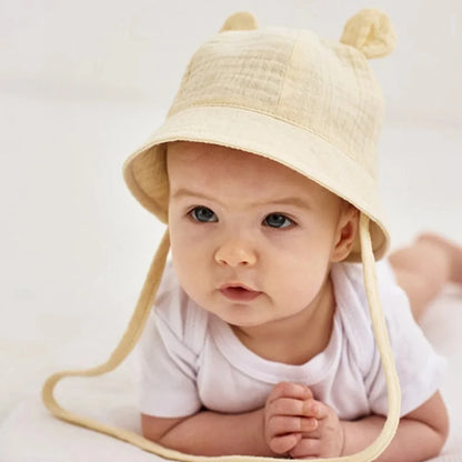 Muslin Cotton Baby Hat Summer Infant Cap Soft Baby Sun Hats