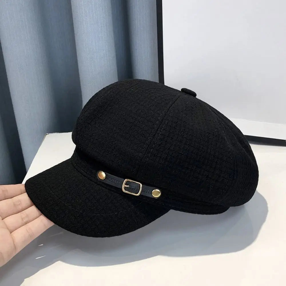 Casual Octagonal Newsboy Hat Retro Fashion Designer Berets Caps