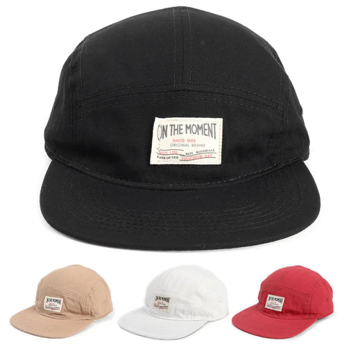 On The Moment Cotton 5 Panel Baseball Cap Snapback Caps Bone Gorras