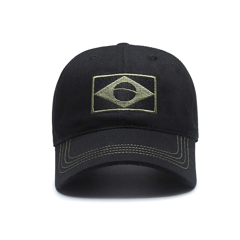 Unisex Brazilian Flag Embroidery Tactical Baseball Cap Classic Fashion