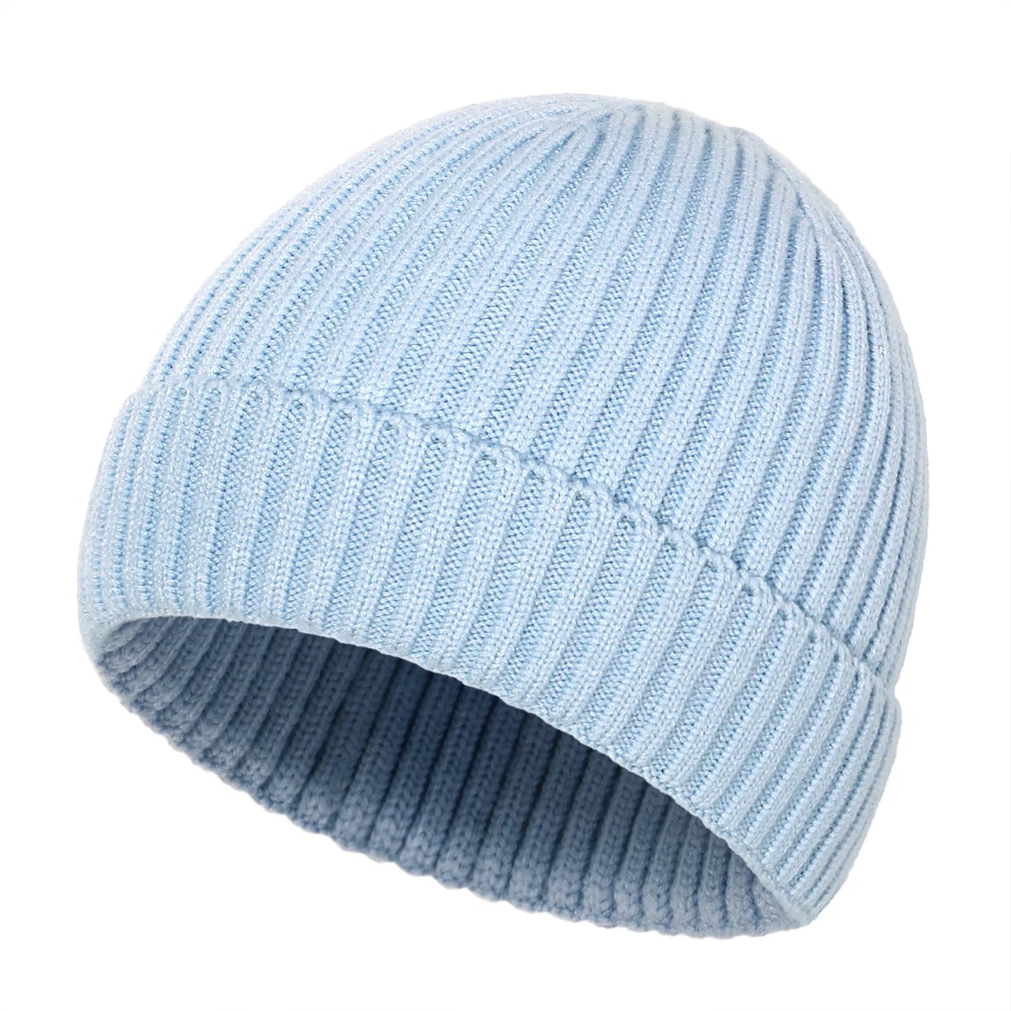 Solid Color Baby Knitted Hats Children Autumn Winter