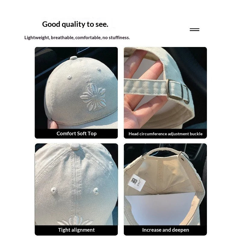 1pc Retro Washed Unisex Baseball Cap Summer