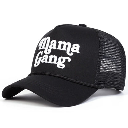 Unisex Mamagang Letter Embroidery Baseball Net Caps Spring Summer