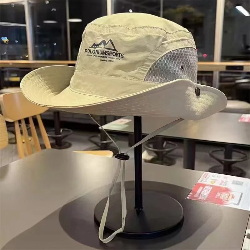 Bucket Hat Outdoor Wide Brim Breathable Summer Camping Hiking Mountaineering Panama Hat for Tarlve