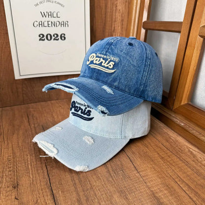 Vintage Washed Cotton Baseball Cap Women