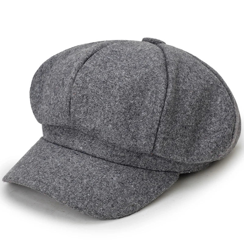 Woolen Solid Color Beret Fashion Outdoor Cotton Hat